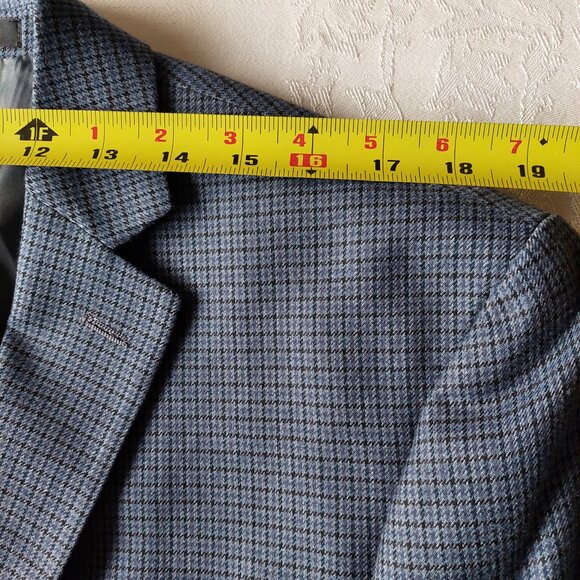 CHAPS  42R Blue Plaid Men's Blazer - Picture 7 of 11